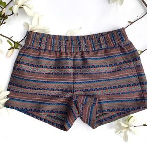 J. Crew 4 Geo print blue & red boardwalk shorts